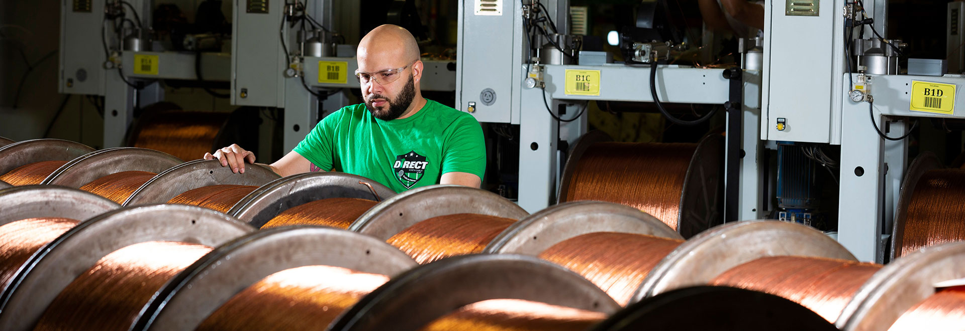 Direct wire tech with wire spools