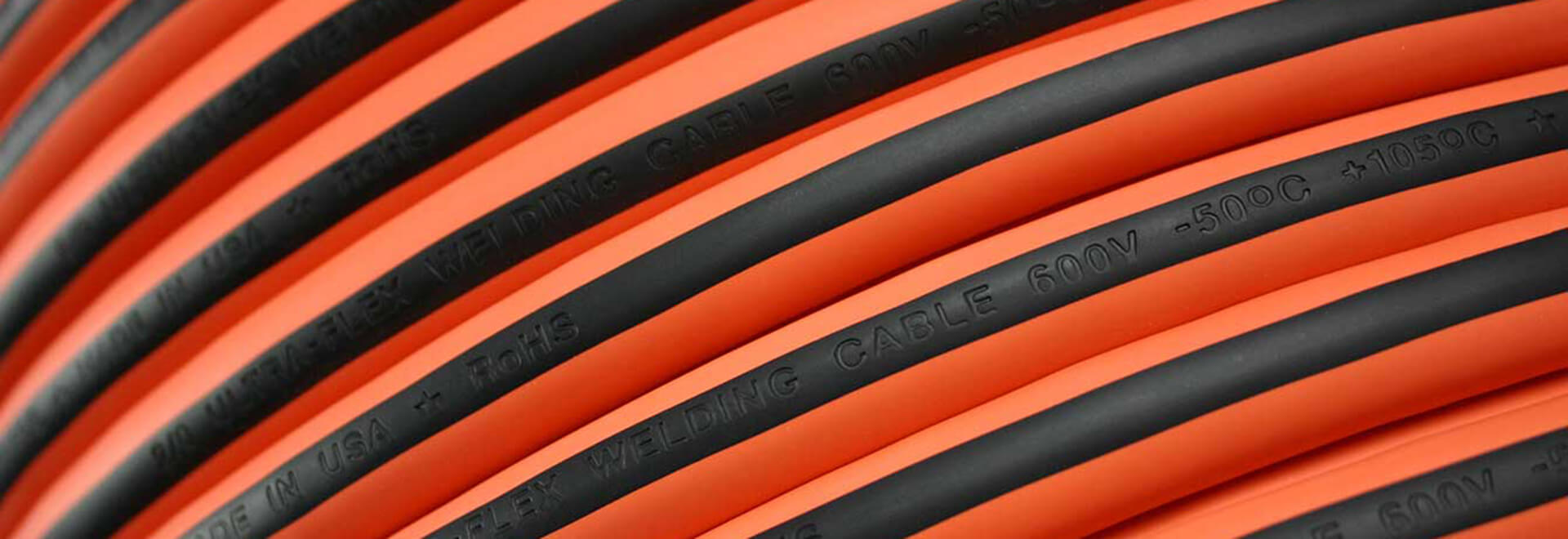 close up of welding cable